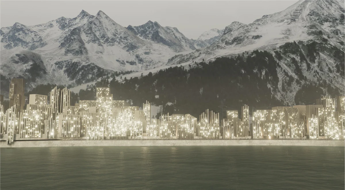 DIIISTOPIA, the vertical city on the reservoir in Kühtai