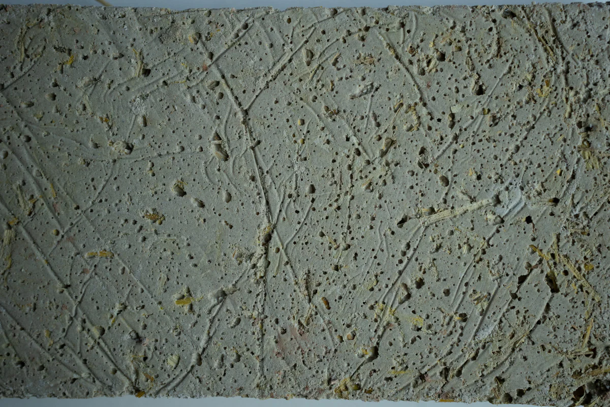 Surface of a cast sample, close up